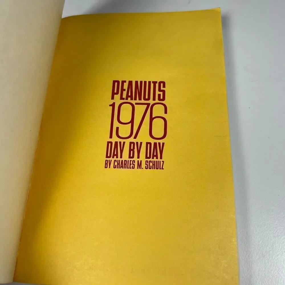 Snoopy Peanuts DAY BY DAY 1976 Date Book with Comics Calendar & Charlie B. Book